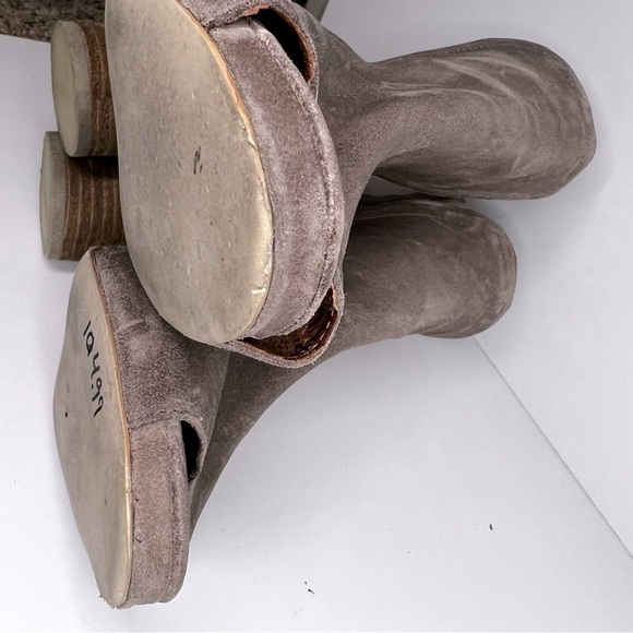 Jeffrey Campbell Oath Distressed Suede Open Toe Booties - Picture 8 of 8